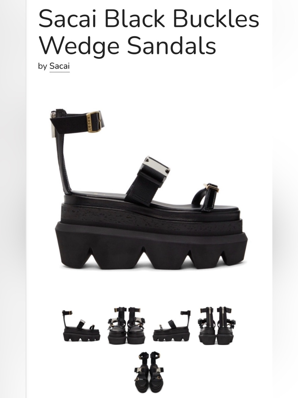 Sacai Platform buckle sandals